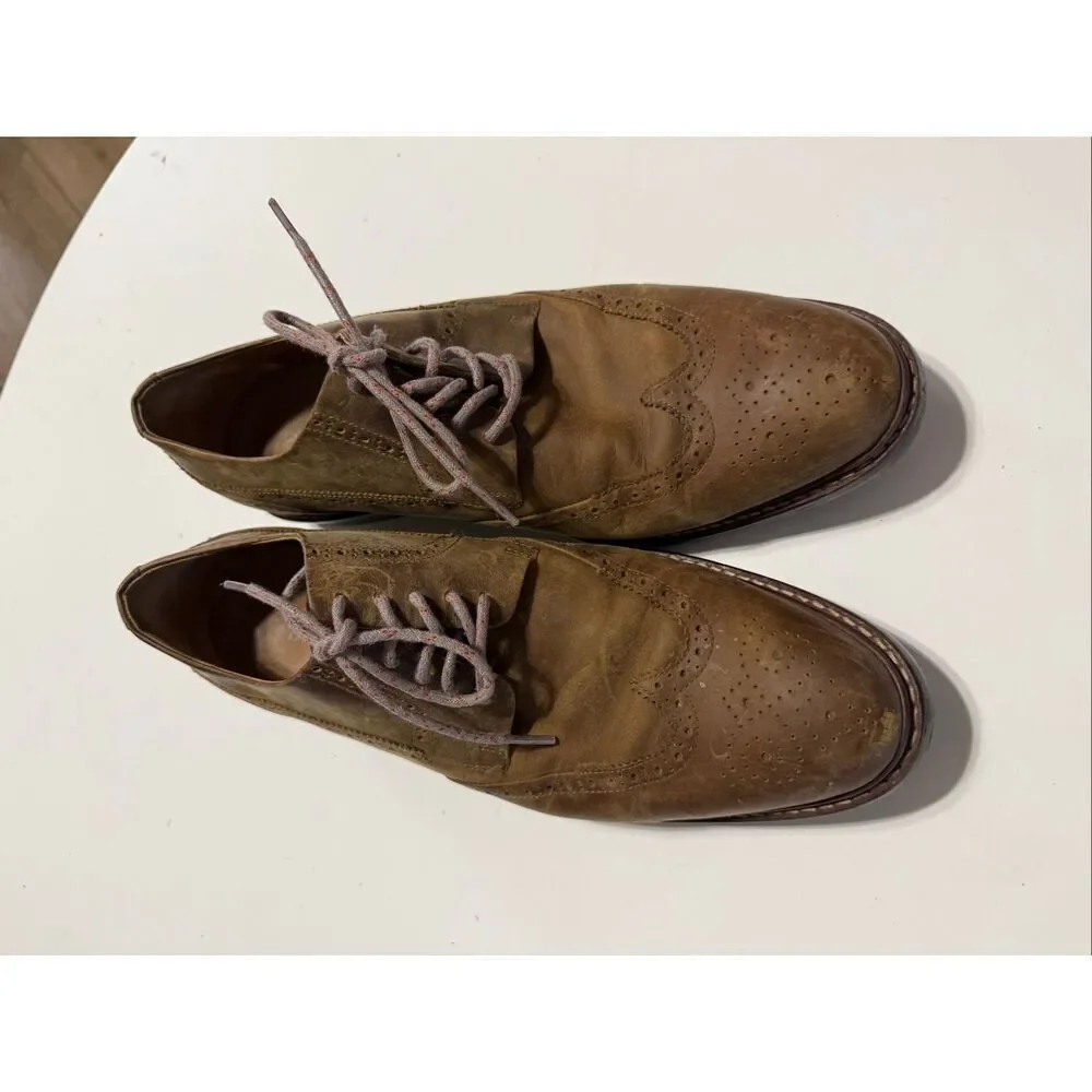Cole Haan Men's Size 11 Brogue Oxford Shoes Light Brown Lace Up Preppy Office